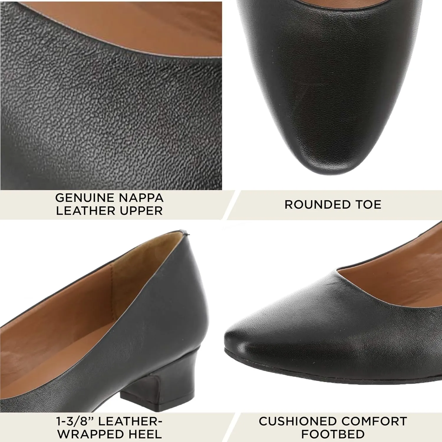 ARRAY Women's Cora Low Heel Leather Pump