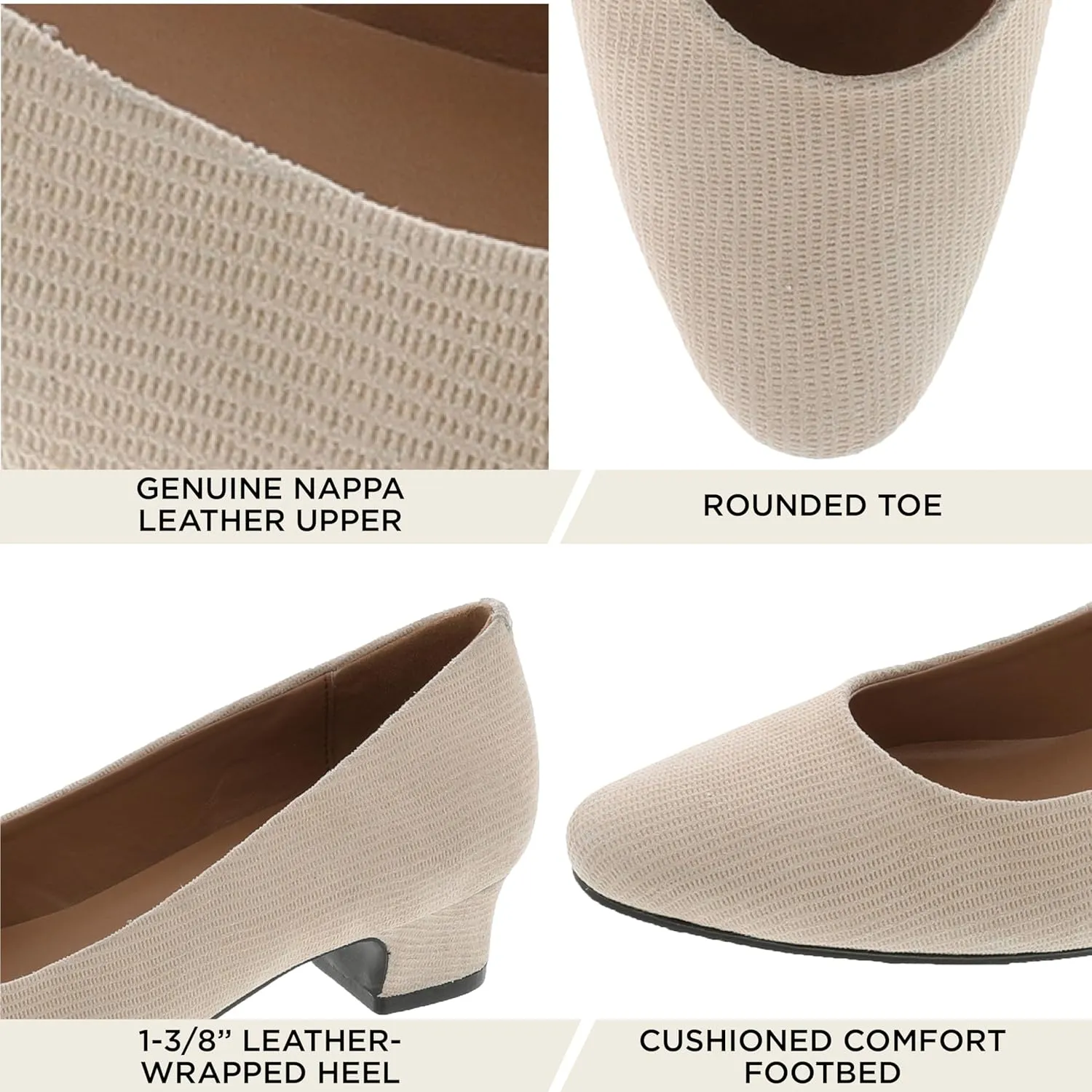 ARRAY Women's Cora Low Heel Leather Pump