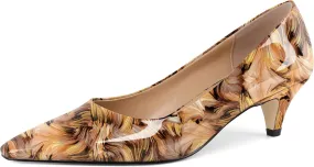 AUMOTED Women's Shoes Low Heels Square Toe Kitten Heel Daily Pumps 2 Inch Dressy Shoes