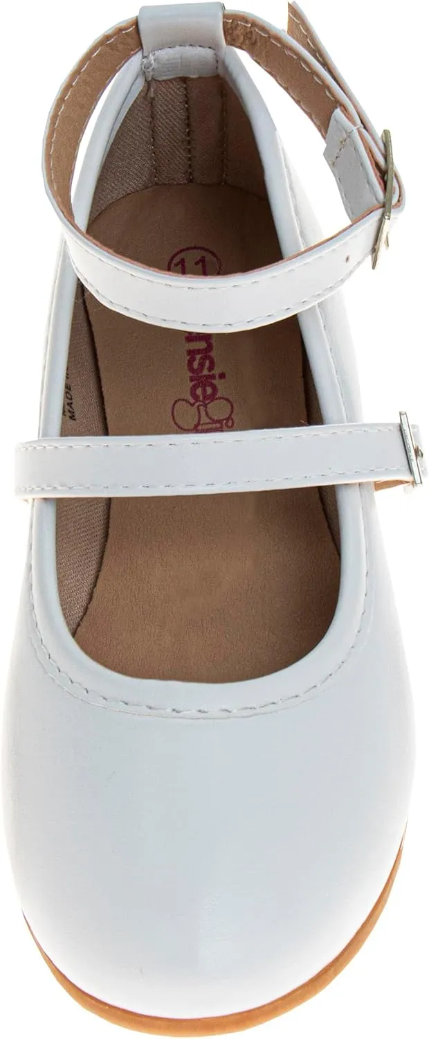 Ballerina Flats - Girls Classic Leatherette Ballet Shoe (Toddler Little Kid Big Kid)
