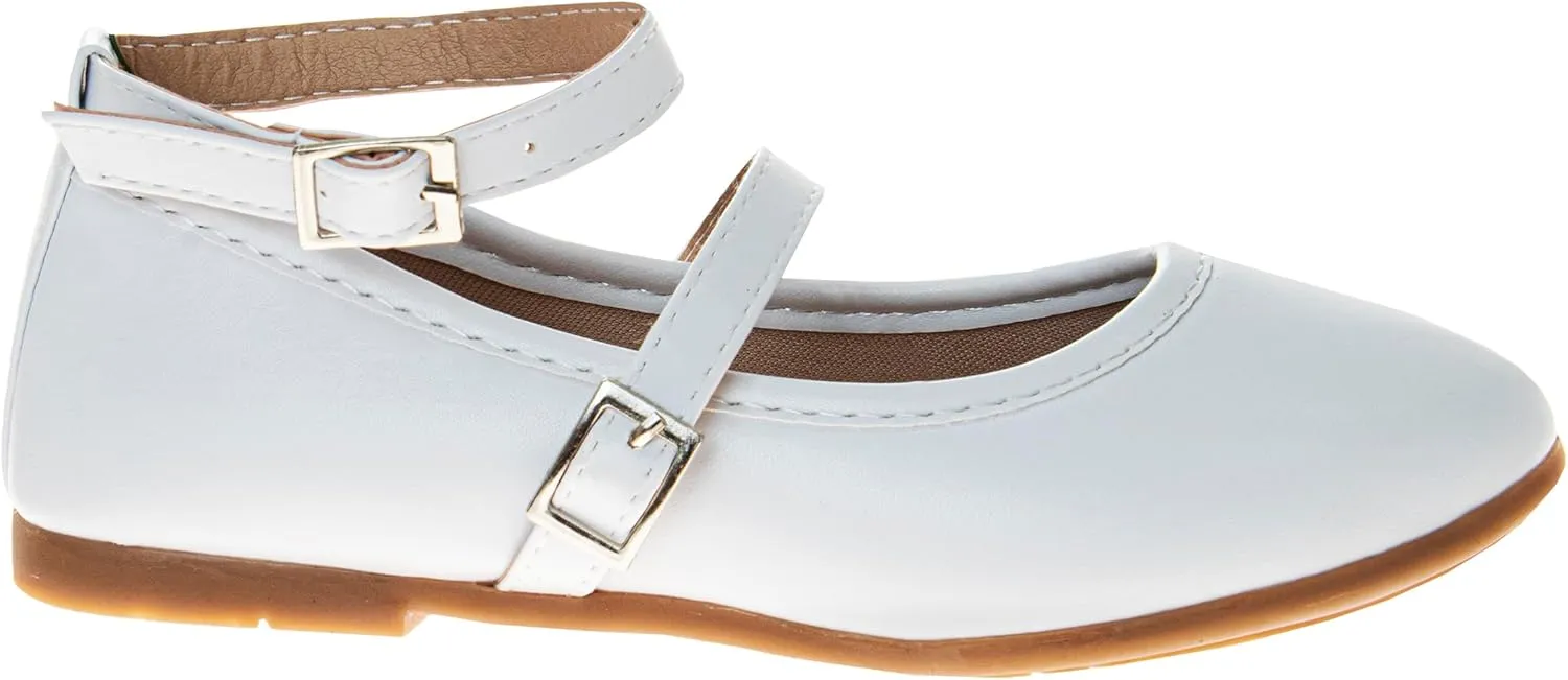Ballerina Flats - Girls Classic Leatherette Ballet Shoe (Toddler Little Kid Big Kid)