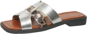 Fashion Slides Slippers for Summer Flat Sandals Comfortable Suitable For Party Vacation Sexy Square Toe Bohemian Sandals