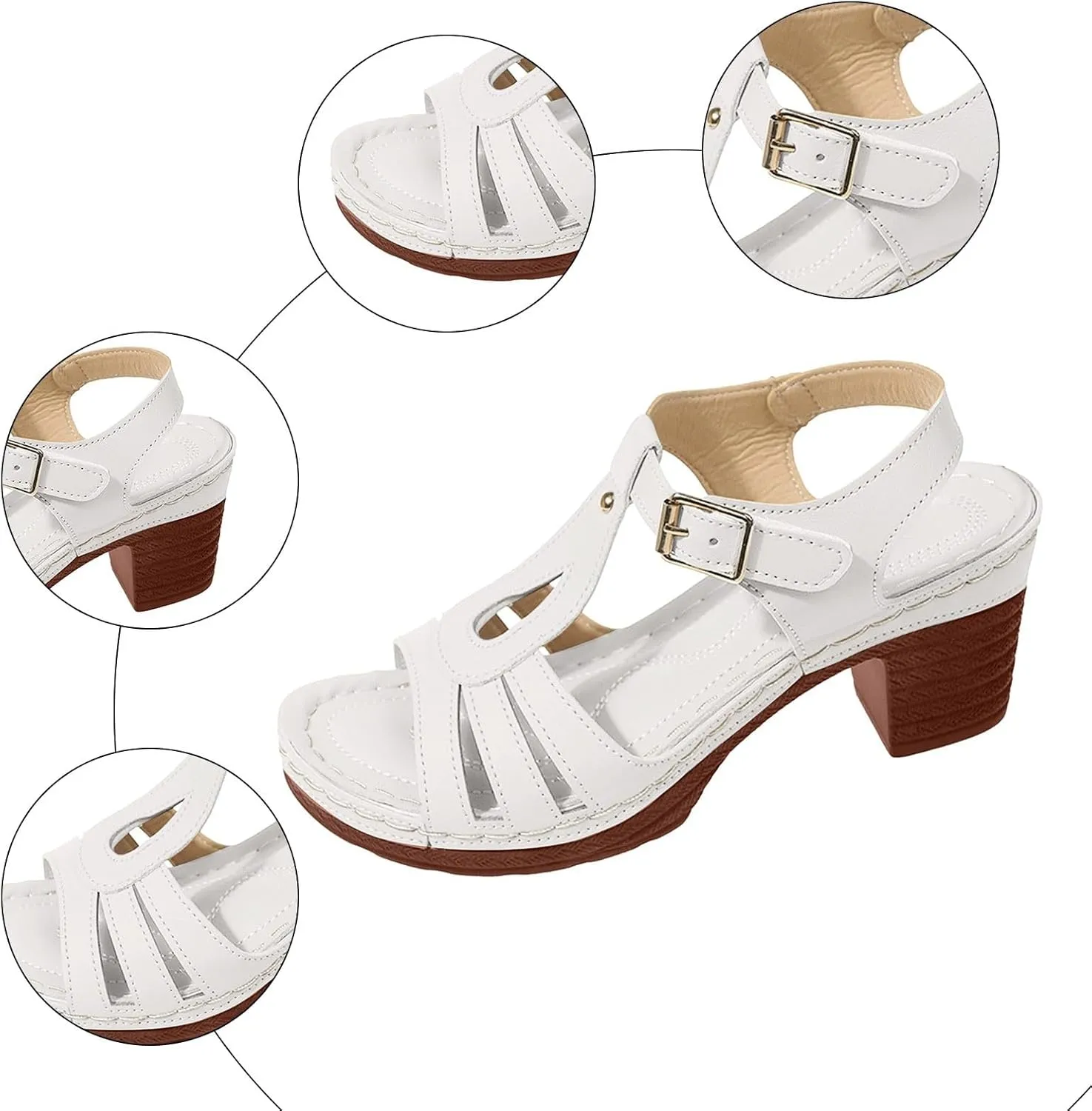 Fashionable Comfortable Orthopedic Platform Chunky Heels Sandals,Summer Sandals for Women 2025,Open Toe Shoes