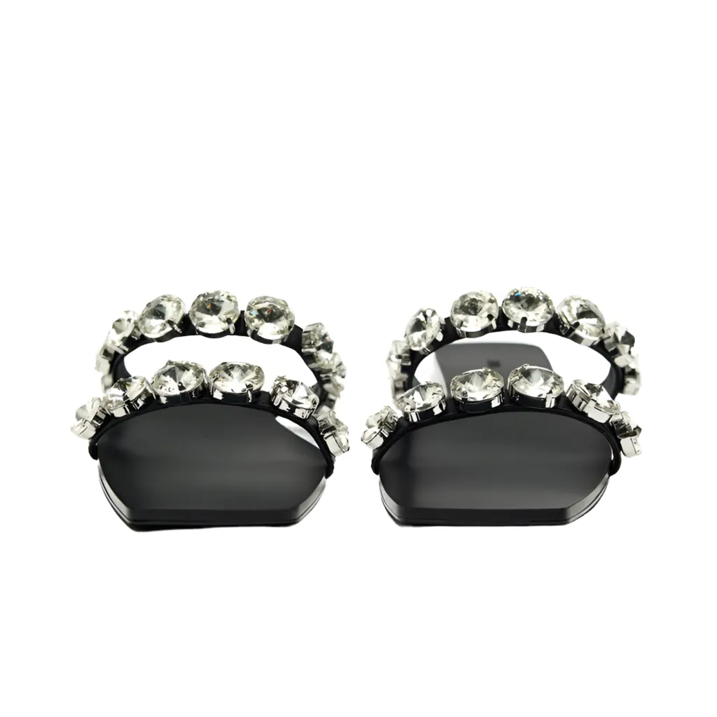 Large Diamond Flat Sandals