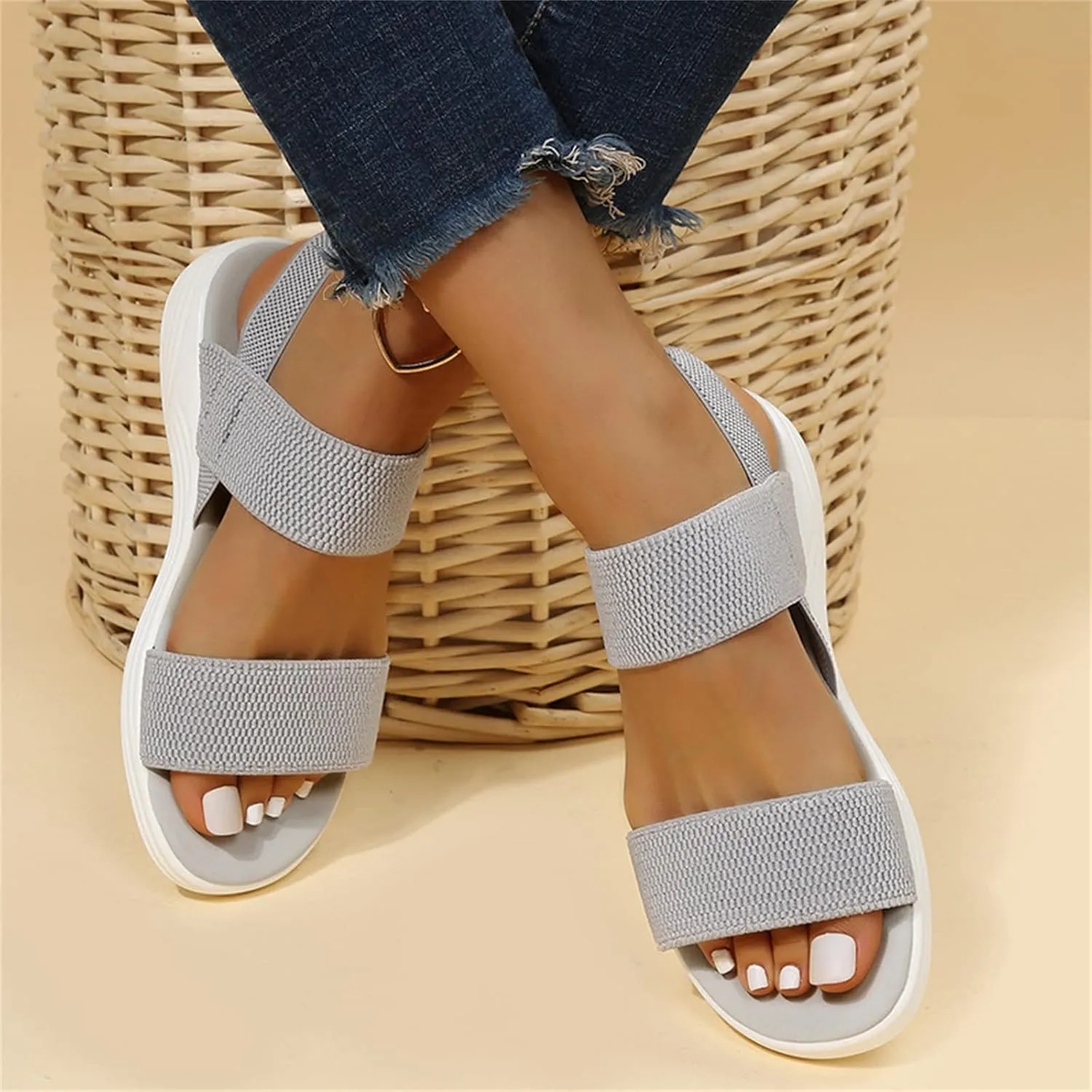 Lausiuoe Comfortable Sandals For Women Dressy Arch Support Orthotic Flip Flops Summer Orthopedic Slippers With Arch Support