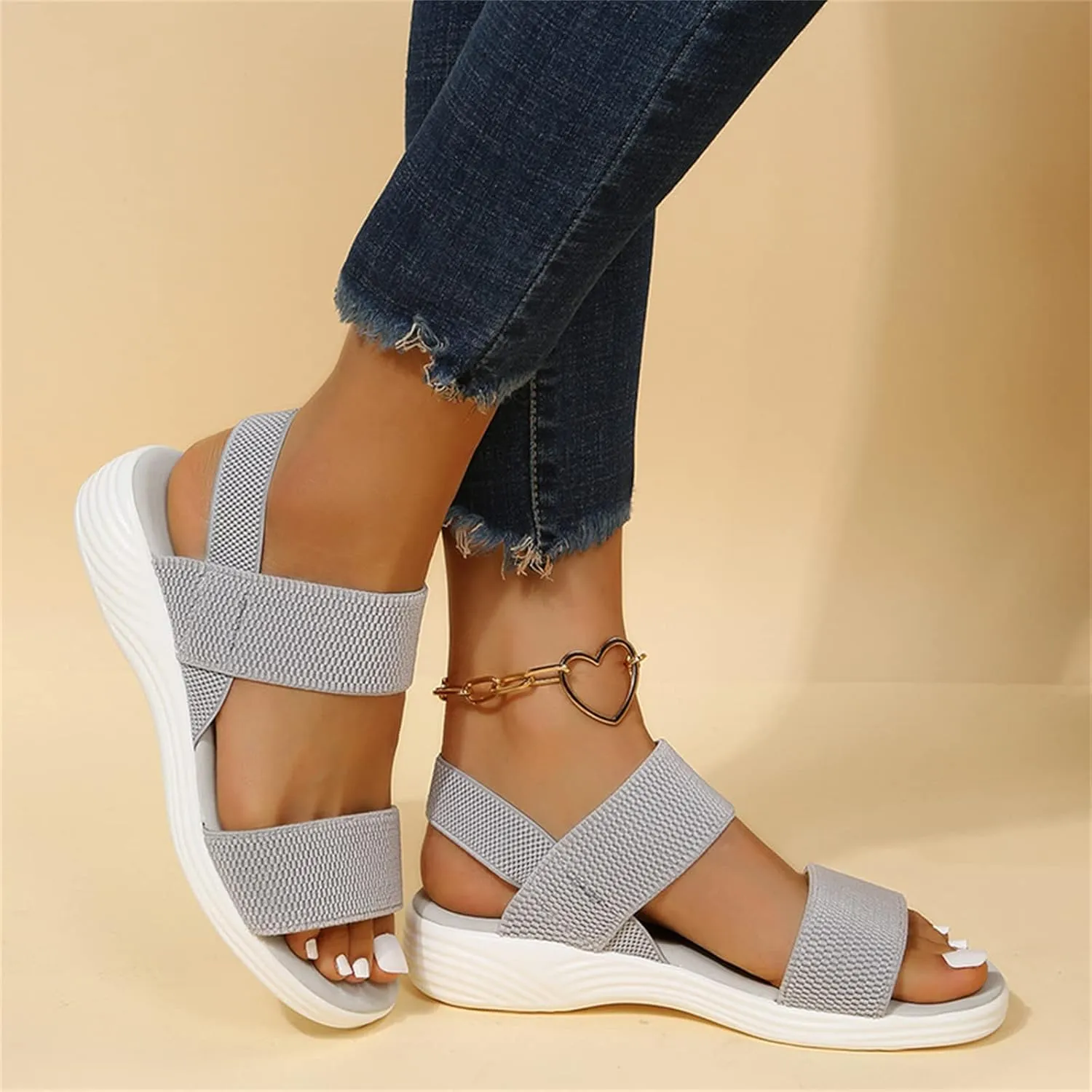 Lausiuoe Comfortable Sandals For Women Dressy Arch Support Orthotic Flip Flops Summer Orthopedic Slippers With Arch Support
