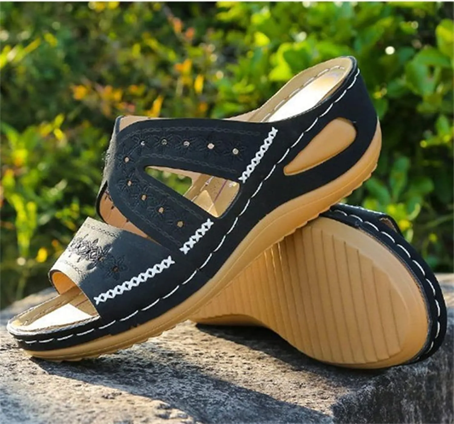 Lausiuoe Orthopedic Sandals For Women Arch Support Casual Dressy Summer Orthotic Slippers Sandals Wide Width Flip Flops