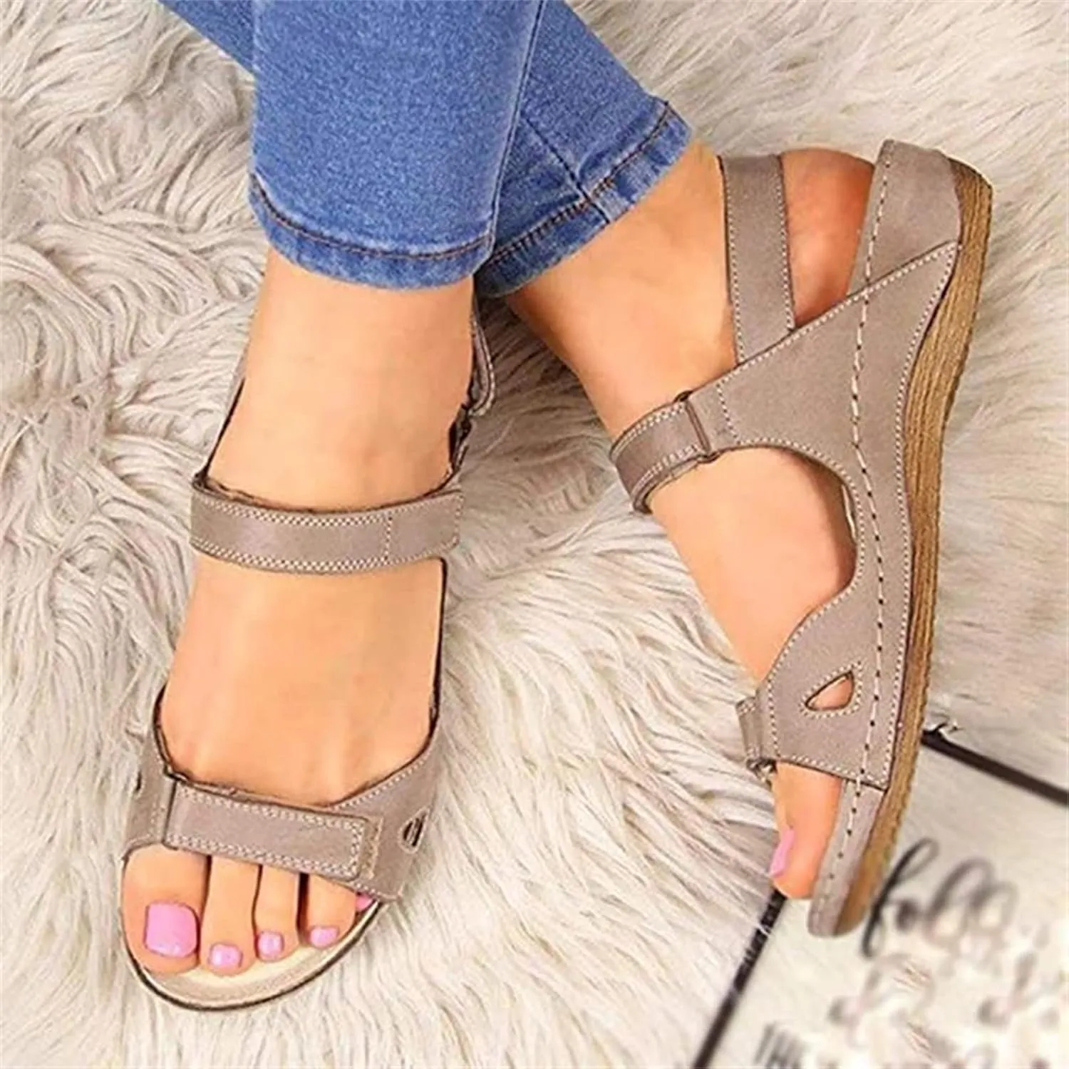 Lausiuoe Orthotic Dress Sandals For Women With Arch Support Comfortable Dressy Casual Summer Orthopedic Slides Walking Shoes
