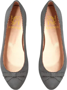 LEHOOR Women Bow Flats Shoes Round Closed Toe Slip on Ballet Flats Suede Flat Heel Dress Shoes Comfortable Office Work Flats Ladies Girls Casual Club Party Church Driving Flats Spring Cute 4-11 M US