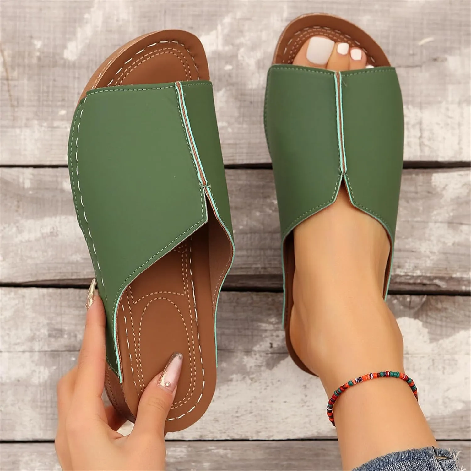 Orthopedic Sandals For Women Dressy Summer Orthotic Flip Flops For Flat Feet with Arch Support for Comfortable Walk Slippers