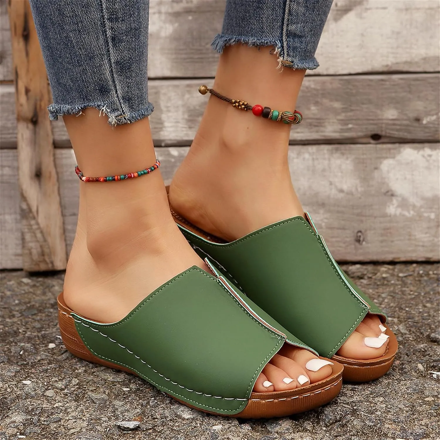Orthopedic Sandals For Women Dressy Summer Orthotic Flip Flops For Flat Feet with Arch Support for Comfortable Walk Slippers