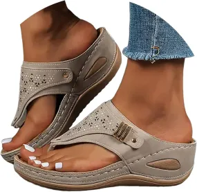 Orthopedic Sandals for Women, Women Dressy Summer Comfortable Sandals Arch Support Wedge Sandals Flip Flops Sandals