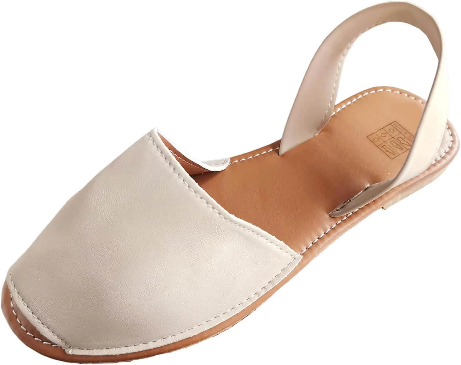 Roorsily Women's Comfortable Sandals Flat Bottom Fish Mouth Sandals Footwear Soft Leather Sandals Versatile Flat Sandal