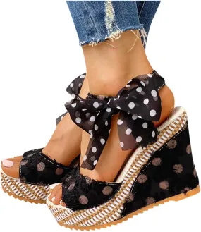 Sandals for Women Low Heel Wedge,Chunky Heel Sandal Open Toe Wedding Pumps with Buckle Ankle Strap Evening Party Shoes
