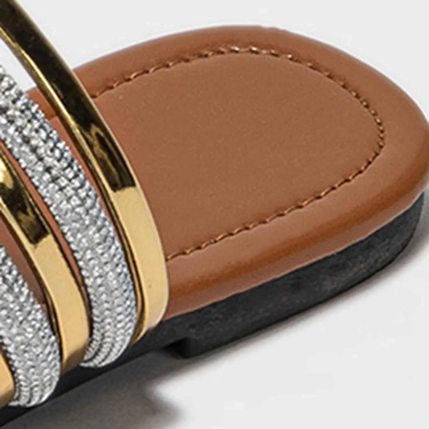Sandals Women Dressy Summer Women Flip Flops Summer Bohemian Rhinestone Decorative Fashion Flat Bottom Comfortable