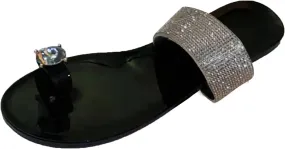 Slides Sandals Women Footwear Rhinestone On Shoes Toe Women's Round Slip Slippers Fashion Casual Women's slipper