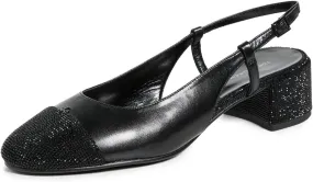 Tory Burch Women's Cap Toe Pave Slingbacks 45mm