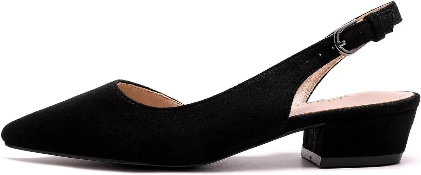 Women's Low Heel Slingback Pumps