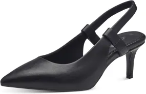 Women's Pointed Stiletto Heel Slingbacks, black, 8 Women