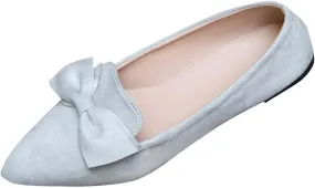 Women's Pointy Toe Loafer Fashion Faux Suede Work Flat Shoes Comfortable Slip on Ballet Women's Flats Casual Dressy