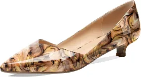 Zamikoo Women's Kitten Heel Pumps Pointed Toe Slip On 1.5 Inches Low Heel Patent Leather Dress Shoes US Size 5 - Size 13